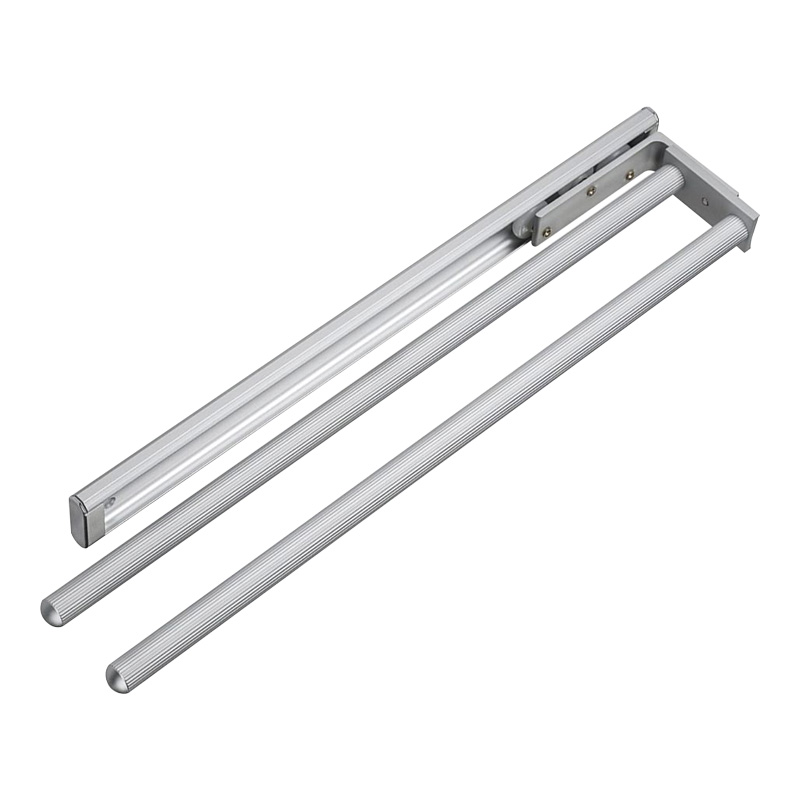 Porte-serviettes Coulissant Chromé ITAR - Pour Torchon, Serviette, Pantalon - Coulisse à Billes, Cache PVC