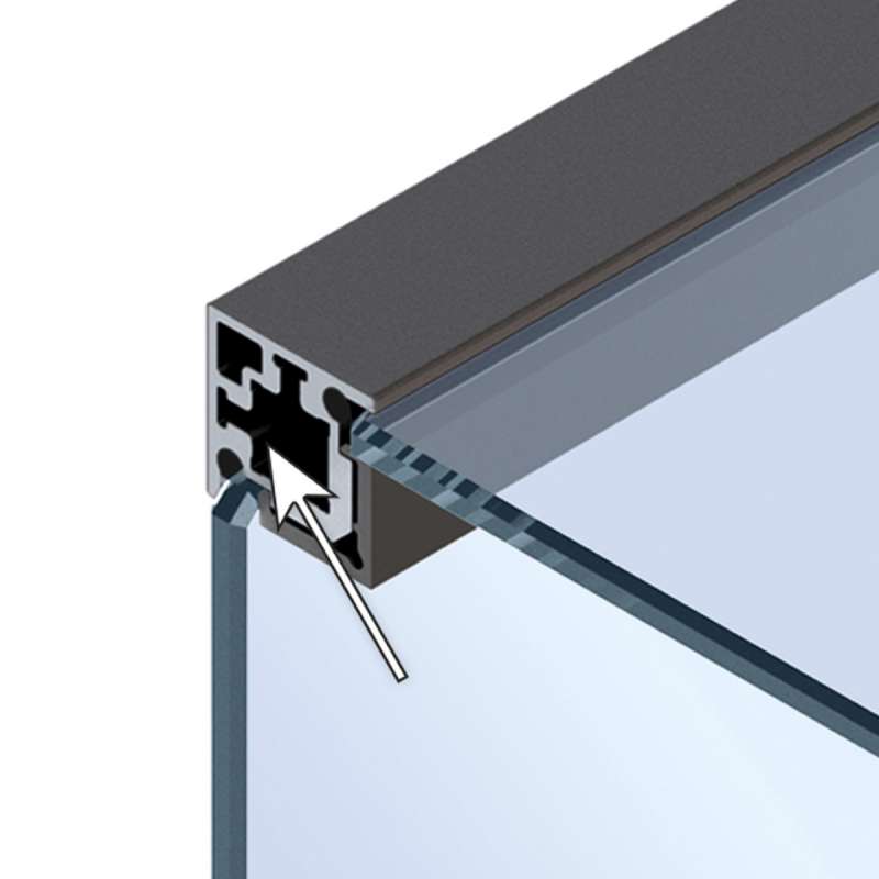 Cadro Profilé d'angle, verre - HETTICH