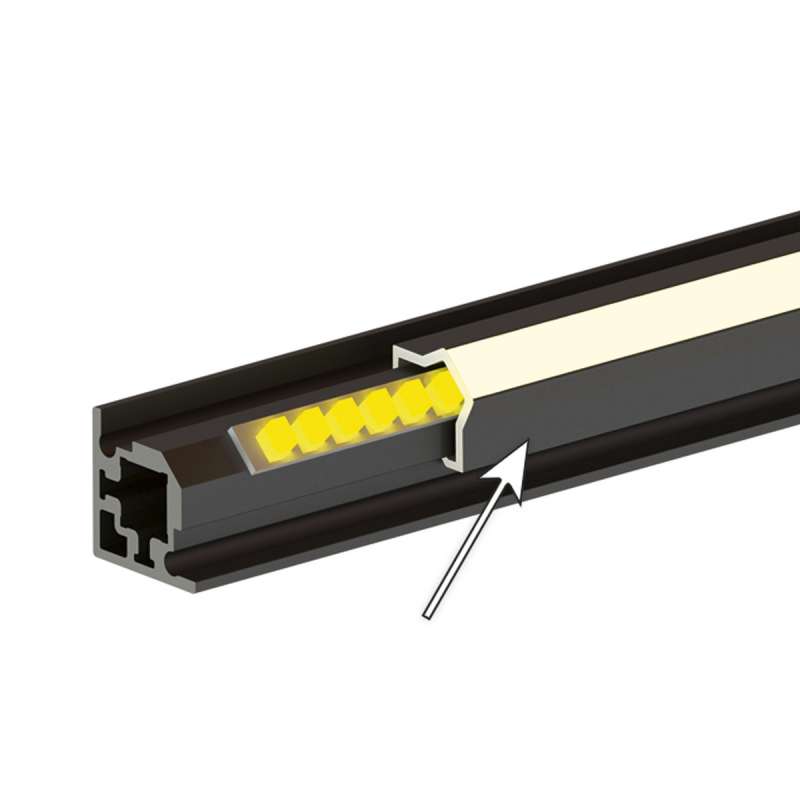 Cadro Profilé d’angle à clipser 2 côtés pour un éclairage indirect translucide - HETTICH