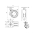 Roulette de meuble double galet design  - ITAR